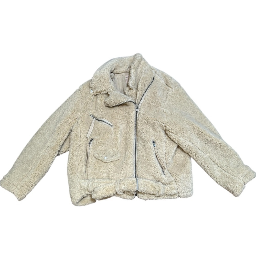 Free People So Cozy Beige Faux Fur Slouchy Moto Jacket
Medium - Picture 4 of 9